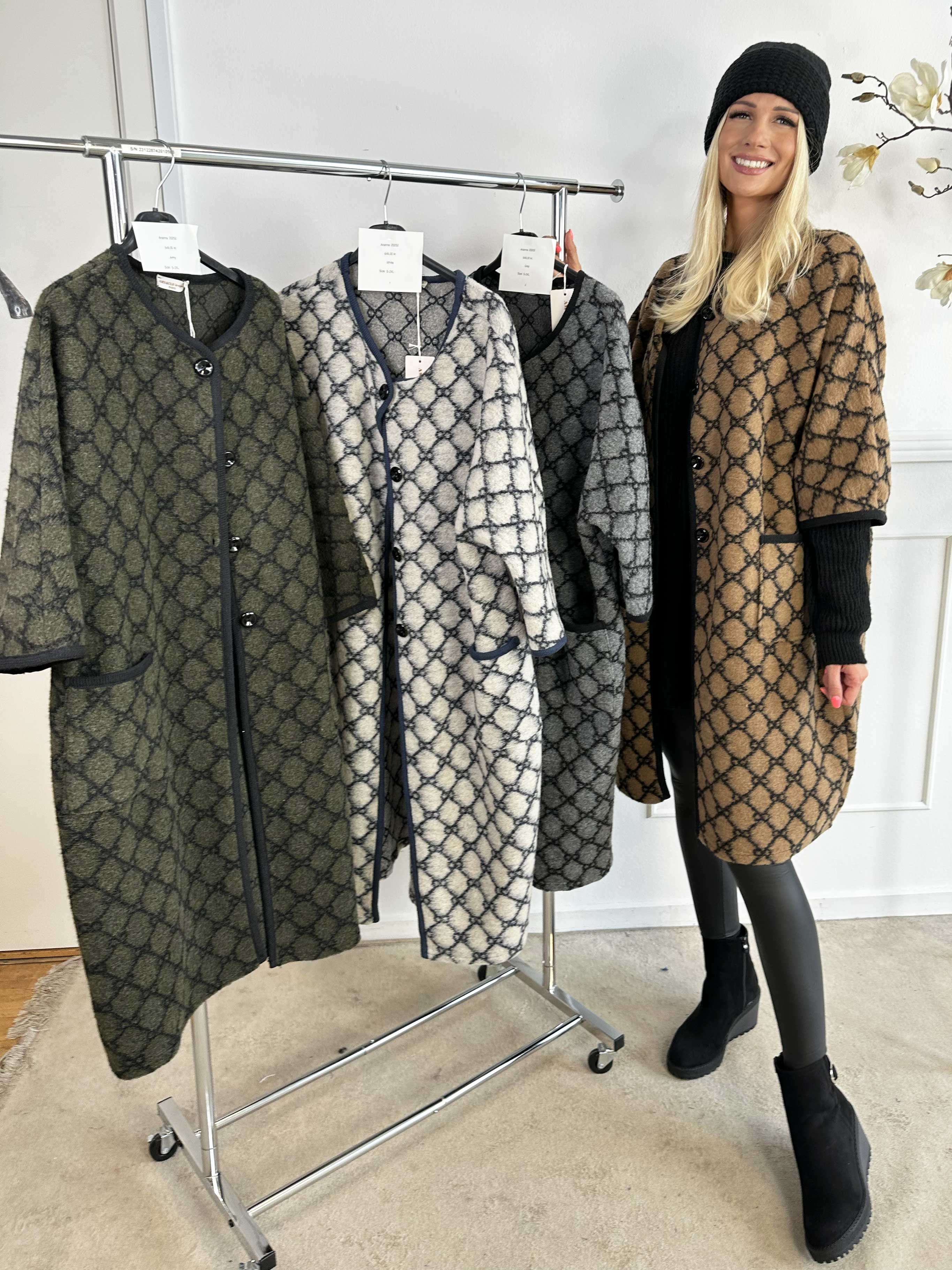 Arianna - Mønstret frakke